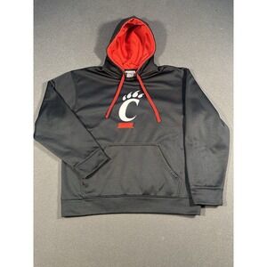Men's Majestic Cincinnati Bearcats Black/Red Large Hoodie